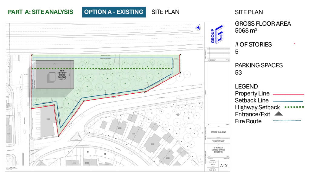 Site Analysis Option A Existing Site Plan