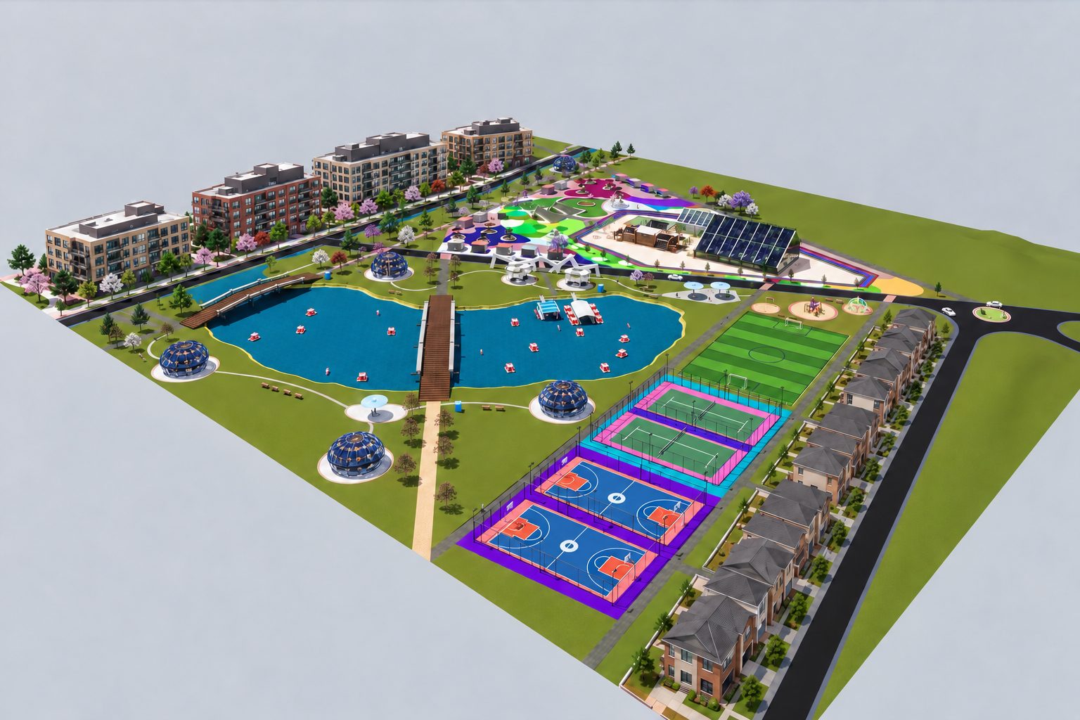 Site axonometric rendered